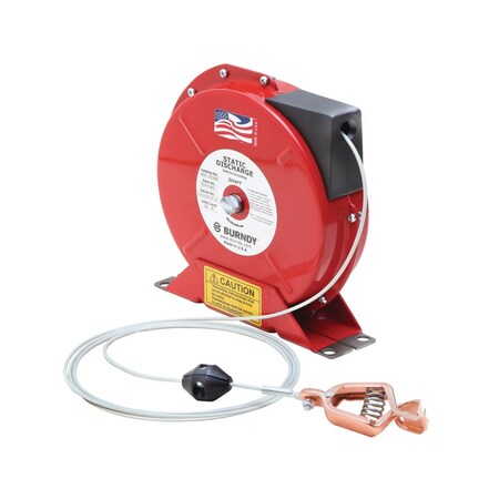 Burndy Static Discharge Reels, Heavy Duty, Cable Length: 50FT (Nylon Covered) BSD2050N